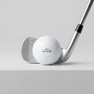 Fancy Script Calligrafie Minimalistisch Golfballen