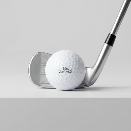 Fancy Script Calligrafie Minimalistisch Golfballen