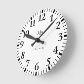 Fancy Script Calligraphy Minimal Wall Ronde Klok (Hoek)