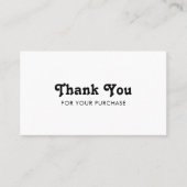 Fancy Script Chique B & W Bestellen Dank u voor Mi Visitekaartje (Voorkant)