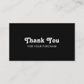 Fancy Script Chique B & W Bestellen Dank u voor Mi Visitekaartje (Voorkant)