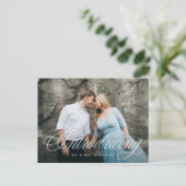 Fancy script dat weddenschappen introduceert briefkaart (Staand voorkant)