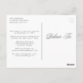 Fancy script dat weddenschappen introduceert briefkaart (Achterkant)