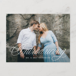 Fancy script dat weddenschappen introduceert briefkaart
