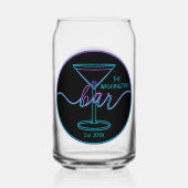 Fancy Script Drinkware Set Bier Blikvorm Glas (Voorkant)