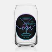 Fancy Script Drinkware Set Bier Blikvorm Glas (Achterkant)