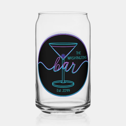 Fancy Script Drinkware Set Bier Blikvorm Glas (Achterkant)