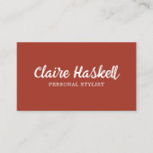 Fancy Script Echte Herfst Minimalistische Moderne  Visitekaartje (Voorkant)