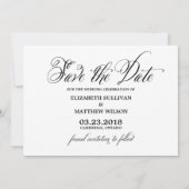 Fancy Script | Foto Save the Date Aankondiging (Achterkant)
