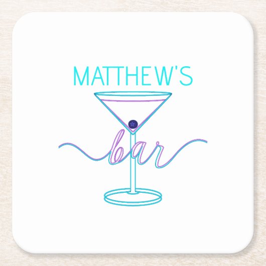 Fancy Script Fun Colours Fun Bar Kartonnen Onderzetters (Voorkant)