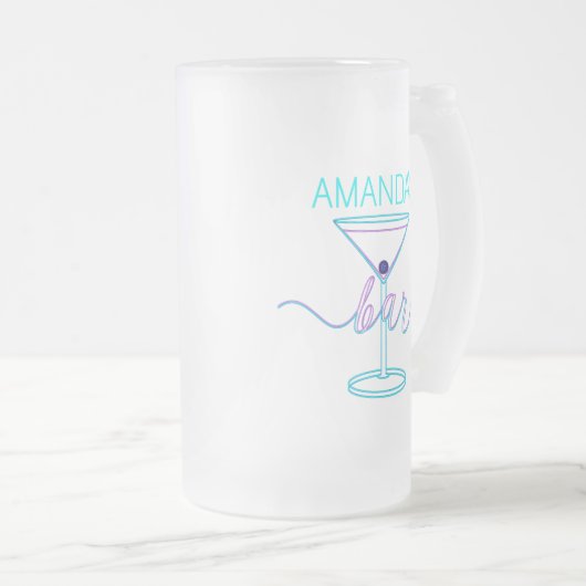 Fancy Script Fun Colours Fun Bar Matglas Bierpul (Voorkant rechts)