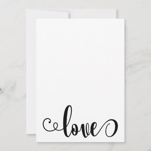 Fancy script, gelukkig altijd na zwart en wit kaart (Achterkant)