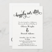 Fancy script, gelukkig altijd na zwart en wit kaart (Voorkant / Achterkant)