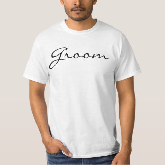 Fancy Script Groom T-shirt