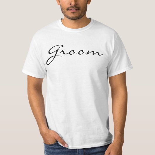 Fancy Script Groom T-shirt (Voorkant)