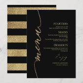 Fancy Script Huwelijksmenu kaart voor bord (Voorkant / Achterkant)