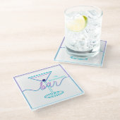 Fancy Script Leuke Kleuren Leuke Bar Glazen Onderzetter (Schuin)