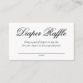 Fancy Script Luierscheur | Elegant Baby shower Informatiekaartje (Voorkant)