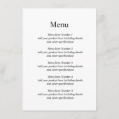 Fancy script Mr & Mrs logo bruiloft menu sjabloon (Voorkant)