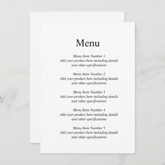 Fancy script Mr & Mrs logo bruiloft menu sjabloon (Voorkant / Achterkant)