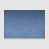 Fancy  Script op een blauwe achtergrond Tissuepapier (Voorkant)