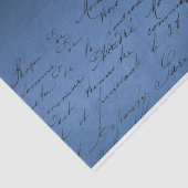 Fancy  Script op een blauwe achtergrond Tissuepapier (Detail)