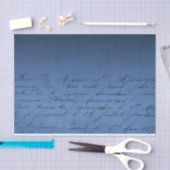 Fancy  Script op een blauwe achtergrond Tissuepapier (Craft)