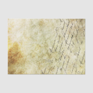 Fancy  script op oude perkamentstijl tissuepapier