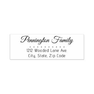 Fancy Script Return-adres Zelfinktende Stempel