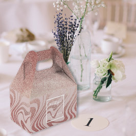 Fancy script RoseGold Bedankt voor je bruiloft Bedankdoosjes