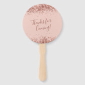 Fancy script roze glitter Happy 16th Birthday Handwaaier (Achterkant)