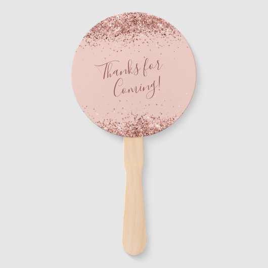 Fancy script roze glitter Happy 16th Birthday Handwaaier (Achterkant)