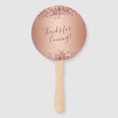 Fancy script roze glitter Happy 16th Birthday Handwaaier (Achterkant)