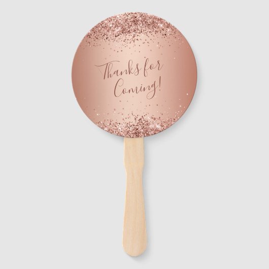 Fancy script roze glitter Happy 16th Birthday Handwaaier (Achterkant)