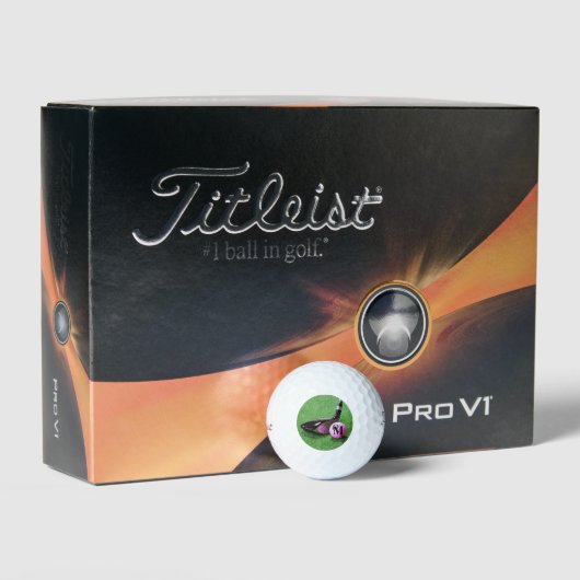 Fancy Script Roze Golfbal Gepersonaliseerde Monogr Golfballen (Verpakking)