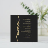 Fancy Script Trouwmenu kaart voor bord (Staand voorkant)