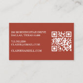 Fancy Script True Autumn Minimalistische moderne Q Visitekaartje (Achterkant)