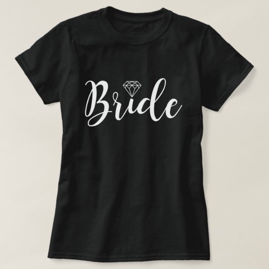 Fancy Script Typografie | Bride T-shirt (Design voorkant)