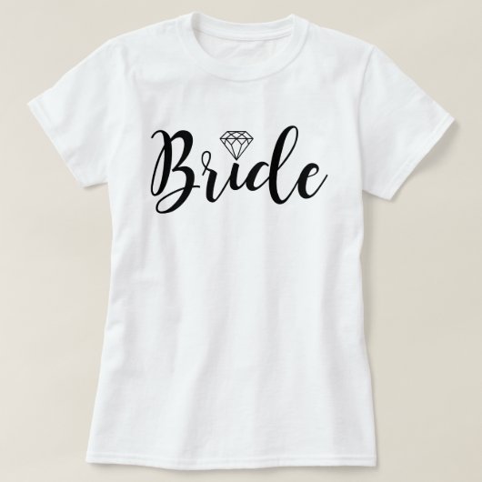 Fancy Script Typografie | Bride T-shirt (Design voorkant)