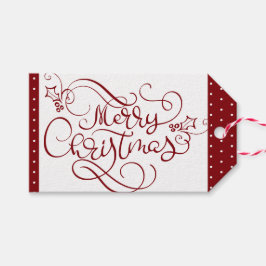 Fancy script voor fijne kerst cadeaulabel