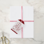 Fancy script voor fijne kerst cadeaulabel (Met Touw)