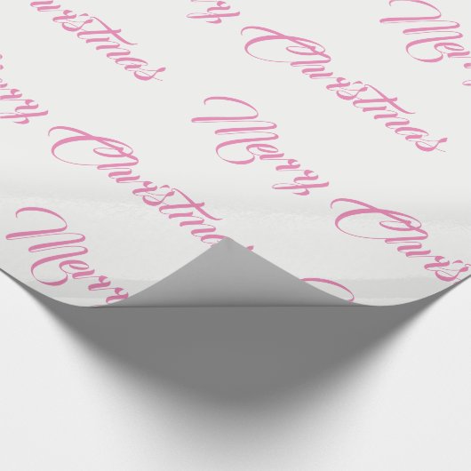 Fancy script voor witte en roze kerst cadeaupapier (Hoek)