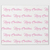 Fancy script voor witte en roze kerst cadeaupapier (Vlak)