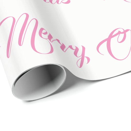 Fancy script voor witte en roze kerst cadeaupapier (Rol Hoek)