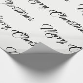 Fancy script voor witte en zwarte kerst cadeaupapier (Hoek)