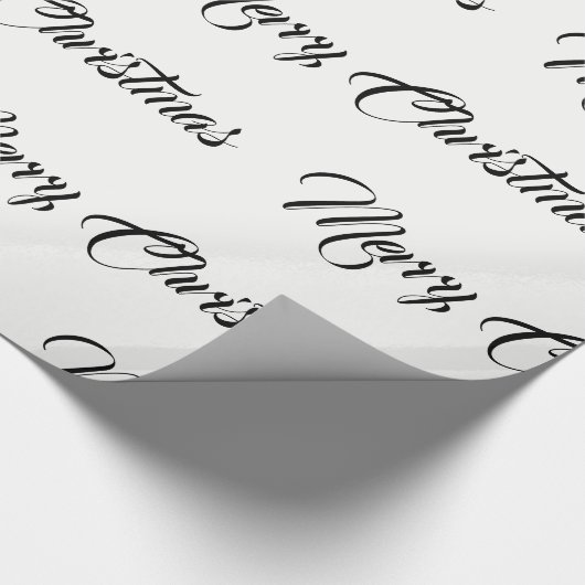 Fancy script voor witte en zwarte kerst cadeaupapier (Hoek)
