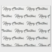 Fancy script voor witte en zwarte kerst cadeaupapier (Vlak)