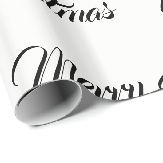 Fancy script voor witte en zwarte kerst cadeaupapier (Rol Hoek)