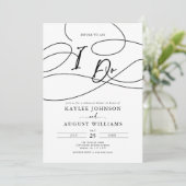 Fancy script voordat we zeggen "ik doe" repetitie  kaart (Staand voorkant)