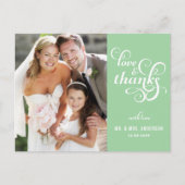 Fancy Script Wedding Hartelijk dank Briefkaart | M (Voorkant)
